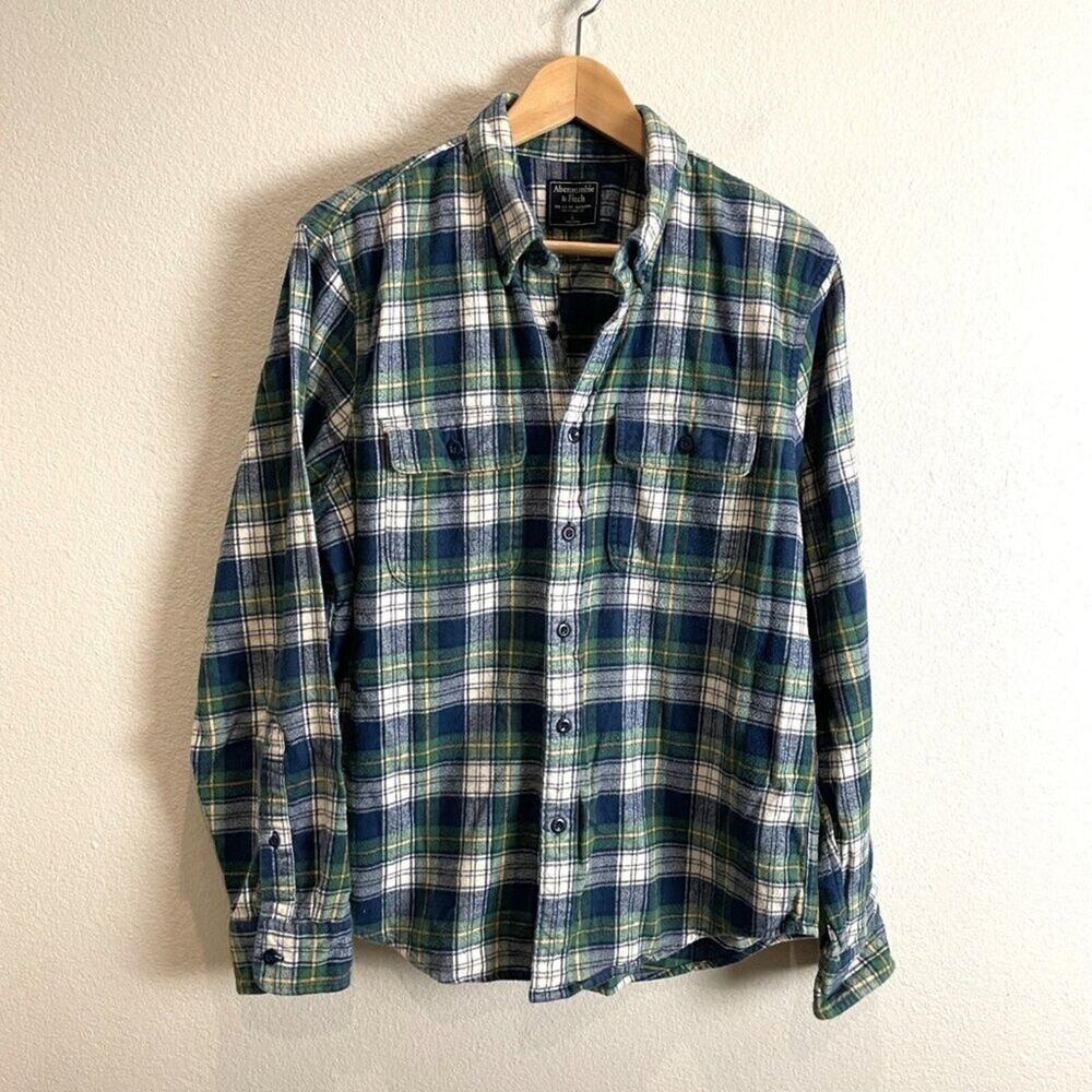 Abercrombie & Fitch Plaid Flannel Shirt. Medium Large